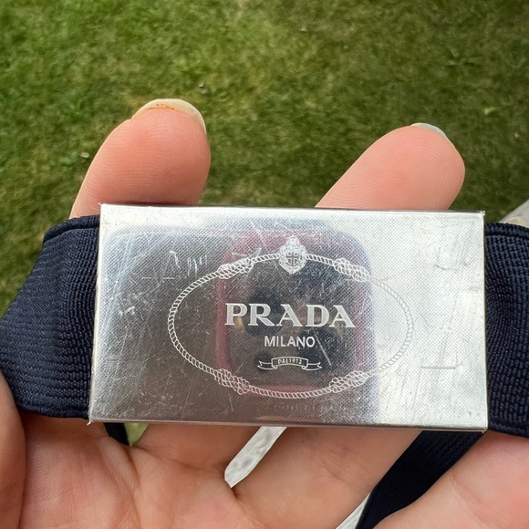 PRADA MILANO Nylon Navy Belt Women’s size 34” Made in Italy - Picture 12 of 12